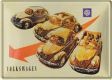 VW vier K�fer Blechpostkarte 10 x 14 cm