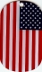 USA / Amerika Dog Tag 3x5 cm (70 cm Kugelkette)