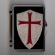 Kreuzritter Templer Wappen Schild Pin (Geschenkbox 58x43x18mm)
