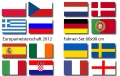 EM Fahnen Set 60x90 cm Euro 2012 (16 Teilig)