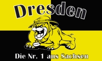 Dresden Fahne 90x150 cm Die Nr.1 aus Sachsen (Bulldogge)
