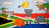 WM 2010 Fahne / Flagge 90x150 cm Sdafrika (WM der Tiere)