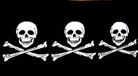 Piraten Fahne / Flagge Condent 3 Skulls 90x150 cm