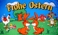 Frohe Ostern Fahne / Flagge 90x150 cm (Ostern Nr.6)