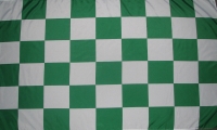 Karo Grün-Weiß Fahne / Flagge 90x150 cm