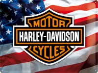 Harley Davidson USA Logo Blechschild 30 x 40 cm