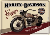 Harley Davidson Flathead Blechpostkarte 10 x 14 cm
