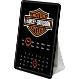 Harley Davidson Logo Kalender Blechpostkarte 10 x 14 cm