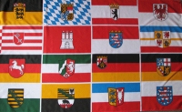 Deutschland 16 Bundesländer Fahne / Flagge 150x250 cm XXL