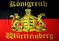 Königreich Württemberg mit Schrift Fahne / Flagge 150x250 cm XXL