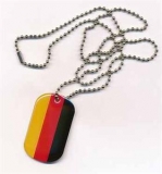 Deutschland Dog Tag 3x5 cm (70 cm Kugelkette)