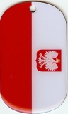 Polen mit Adler Dog Tag 3x5 cm (70 cm Kugelkette)