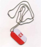 Polen mit Adler Dog Tag 3x5 cm (70 cm Kugelkette)