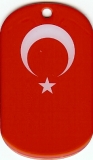 Türkei Dog Tag 3x5 cm (70 cm Kugelkette)