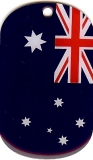 Australien Dog Tag 3x5 cm (70 cm Kugelkette)