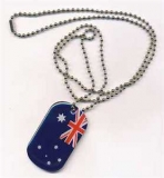 Australien Dog Tag 3x5 cm (70 cm Kugelkette)