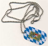 Bayern mit Wappen Dog Tag 3x5 cm (70 cm Kugelkette)