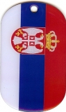 Serbien Dog Tag 3x5 cm (70 cm Kugelkette)