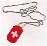 Schweiz Dog Tag 3x5 cm (70 cm Kugelkette)