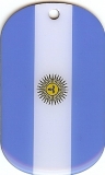 Argentinien Dog Tag 3x5 cm (70 cm Kugelkette)