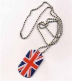 Grobritannien Dog Tag 3x5 cm (70 cm Kugelkette)