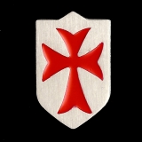 Templer Kreuzritter Wappen Schild Pin ca. 25x15 mm