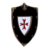 Templer Wappen schwarzes Schild Pin ca. 30x50 mm