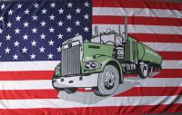 USA Fahne / Flagge mit Truck 90x150 cm