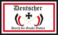 DR Deutscher durch die Gnade Gottes Fahne / Flagge 90x150 cm