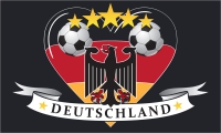 Deutschland Fahne / Flagge 90x150 cm Fussball Herz