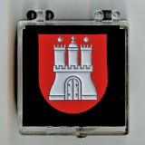 Hamburg Wappen Pin Anstecknadel (Geschenkbox 40x40x18mm)