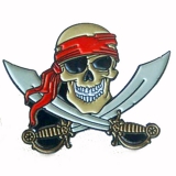 Pirat mit Säbel Pin Anstecknadel (Geschenkbox 58x43x18mm)