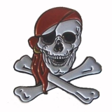 Pirat mit Kopftuch Pin Anstecknadel (Geschenkbox 40x40x18mm)
