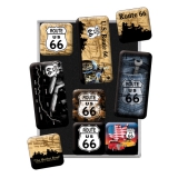 Route 66 Map Magnet Set (9 Teilig)