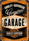 Harley-Davidson Garage Blechpostkarte 10 x 14 cm