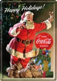 Coca-Cola Santa Blechpostkarte 10 x 14 cm