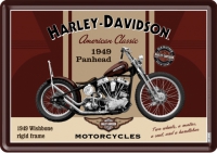 Harley-Davidson Panhead Blechpostkarte 10 x 14 cm