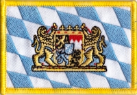 Bayern mit Löwen Aufnäher Patch ca. 5,5cm x 8 cm