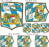 Bayern Freistaat Wappen Aufkleber Set (8-teilig)