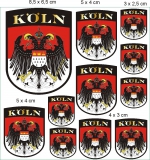 Köln Wappen Aufkleber Set (11-teilig)