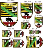 Sachsen Anhalt Wappen Aufkleber Set (12-teilig)