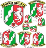NRW Wappen Aufkleber Set (9-teilig)