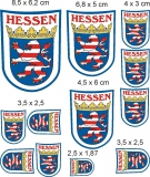 Hessen Wappen Aufkleber Set (12-teilig)