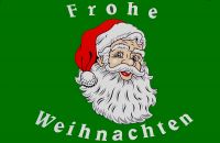 Frohe Weihnachten Nikolaus Fahne / Flagge 150x250 cm XXL (Grn)