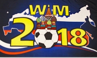 WM 2018 Fahne / Flagge 90x150 cm Sondermotiv Nr.2