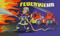 Feuerwehr  Fahne / Flagge 90x150 cm (Motiv 2)