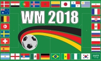WM 2018 Fahne / Flagge 90x150 cm Sondermotiv Nr.4