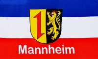 Mannheim mit Schrift Fahne / Flagge 90x150 cm