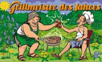 Grillmeister des Jahres Fahne / Flagge 90x150 cm