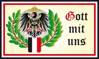 DR- Gott mit uns (Motiv 4 Adler Wappen) Fahne / Flagge 90x150 cm